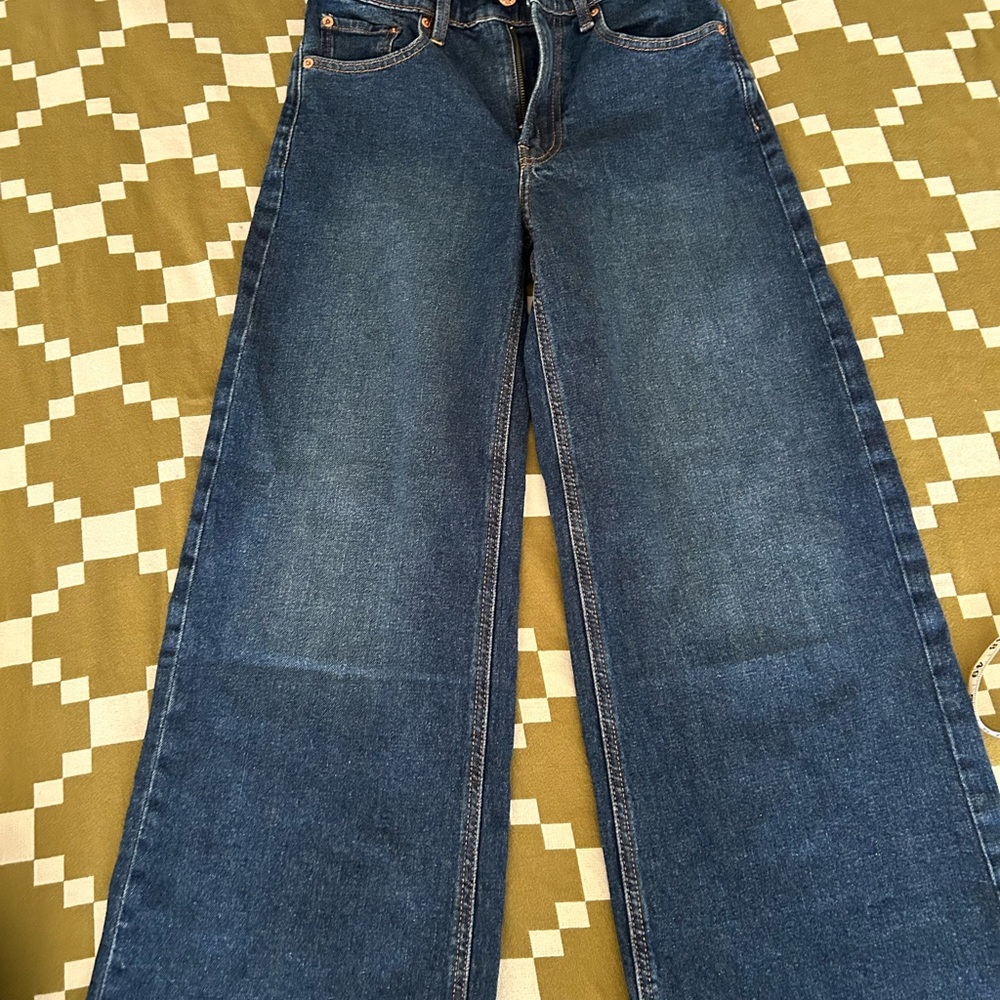 GAP Blue Flare Wide Leg Jeans